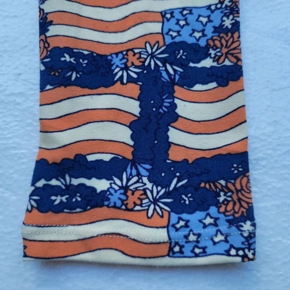 LuLaRoe OS Leggings USA AMERICA BLACK Military LE Flag STAR Patriotic Stretch - Picture 10 of 10